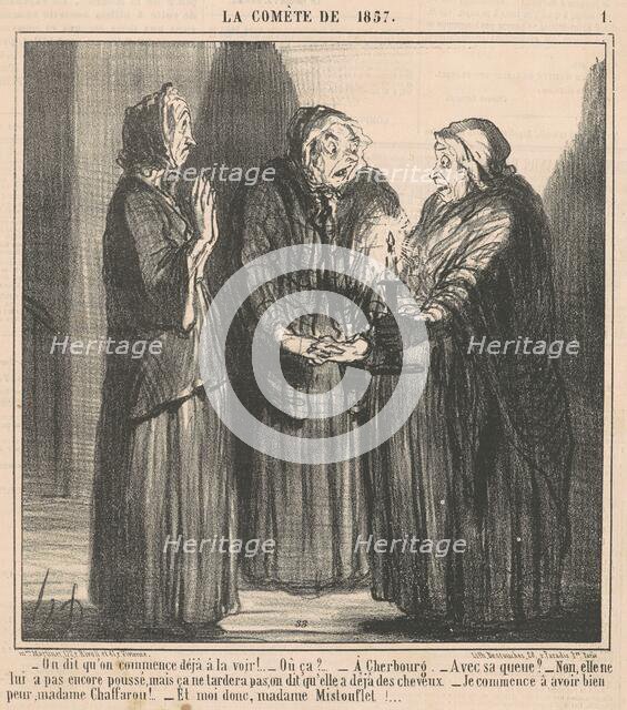 On dit qu'on commence déja a la voir ..., 19th century. Creator: Honore Daumier.