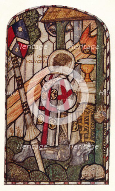 'Sir Galahad. Design for a window at Kelvin-Side, Glasgow', c1914.  Creator: Harry Payne.