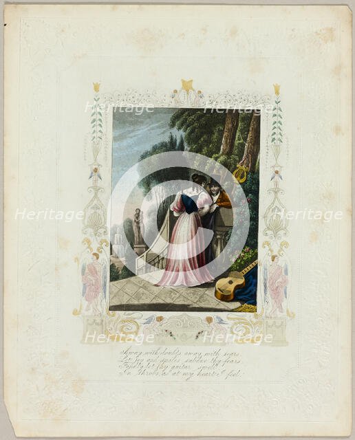Away with Doubts (valentine), c. 1840. Creator: Unknown.