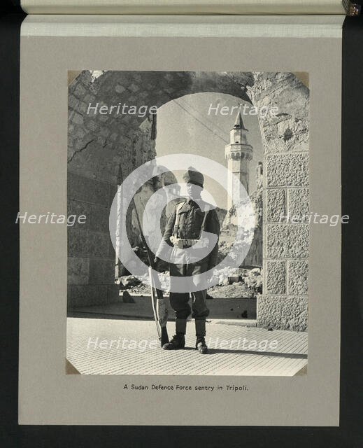 A Sudan Defence Force sentry in Tripoli, 1943. Creators: Colonial Office, Unknown.