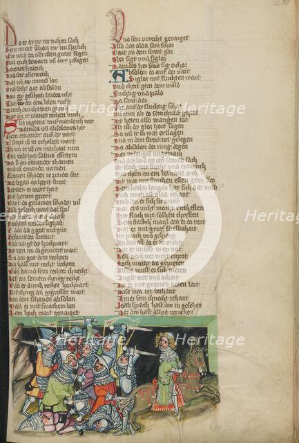 David's Army in Pursuit of Absalom; Weltchronik, about 1400-1410. Creator: Unknown.