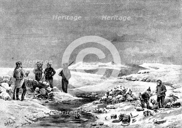 The Franklin Celebration: discovery of relics of the Franklin Expedition, 1895. Creator: Carl Hentschel.