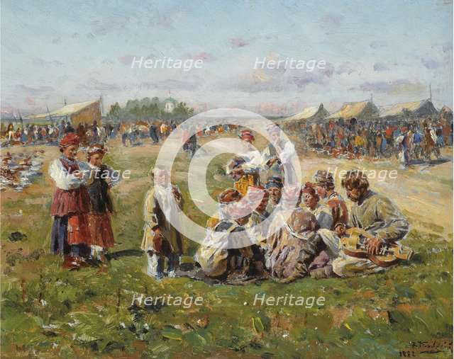 The Village Fair, 1882. Artist: Makovsky, Vladimir Yegorovich (1846-1920)