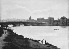 'Newport: The Bridge and Castle', c1896. Artist: Hudson.