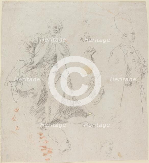 Caliph Aladin and His Counselors, late 1730s. Creator: Giovanni Battista Piazzetta.