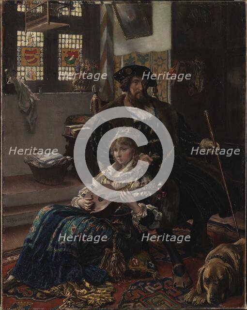 King Christian II of Denmark and Dyveke Sigbritsdatter, 1885. Creator: Rosenstand, Vilhelm (1838-1915).