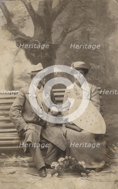 Uvarov and Volkov, collecting donations for the benefit of those wounded in World War I, 1910-1919. Creator: S. E. Gorshkov.