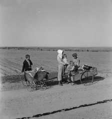 Flood refugee family near Memphis, Texas, 1937. Creator: Dorothea Lange.