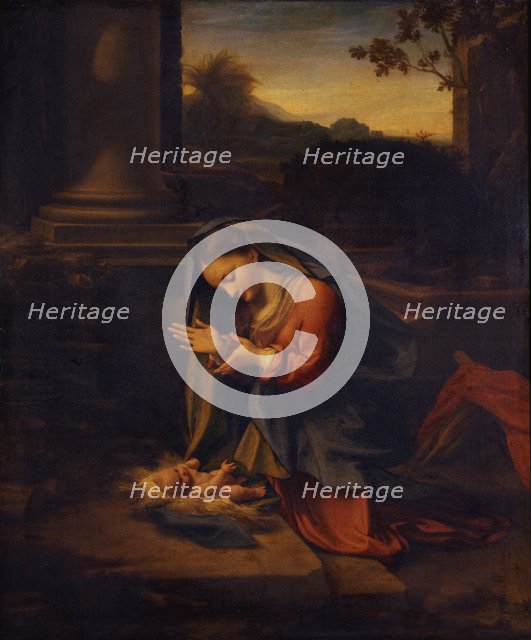 Madonna adoring the Child, c. 1525. Artist: Correggio (1489-1534)