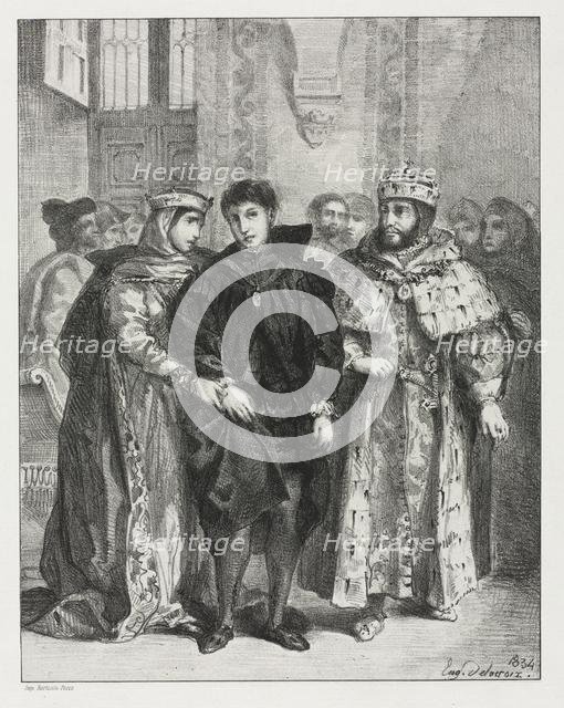 Hamlet, 1834. Creator: Eugène Delacroix (French, 1798-1863).
