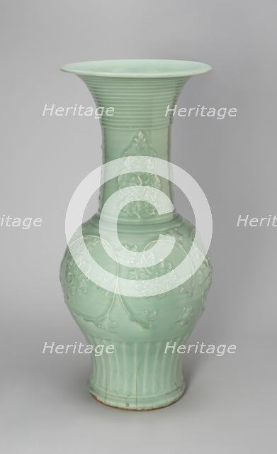Large Baluster-Shaped Vase, Yuan dynasty (1279-1368), 14th century. Creator: Unknown.