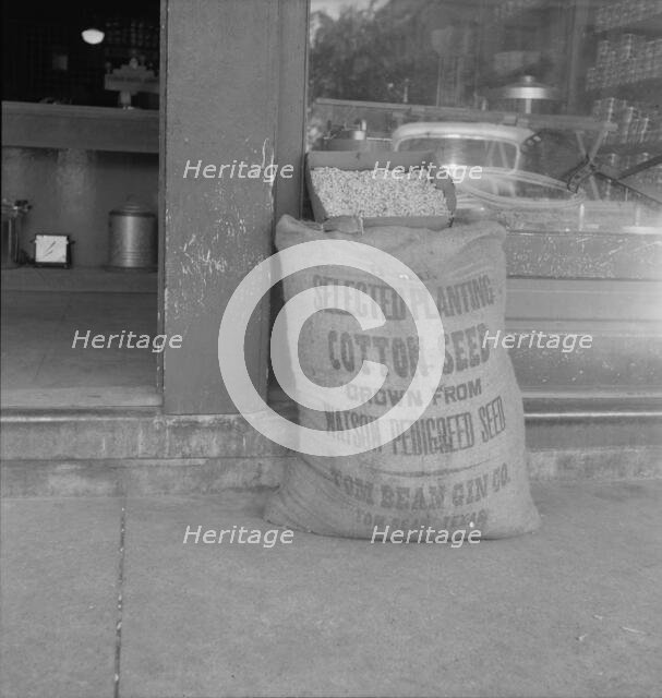 Front of general store in small cotton town, Texas, 1937. Creator: Dorothea Lange.