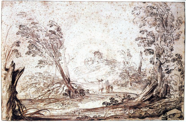 'Landscape', 17th century. Artist: Guercino