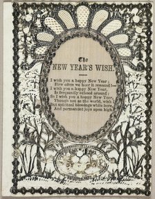 The New Year's WIsh (holiday card), c. 1840. Creator: John Windsor.