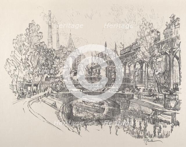 Landwehr Canal, Berlin, 1921. Creator: Joseph Pennell.