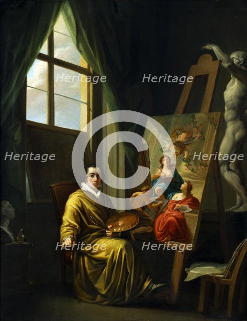 Self-Portrait in his Studio, 1808-1810. Creator: Abel, Joseph (1764-1818).