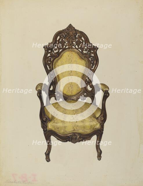 Armchair, c. 1937. Creator: Elisabeth Fulda.