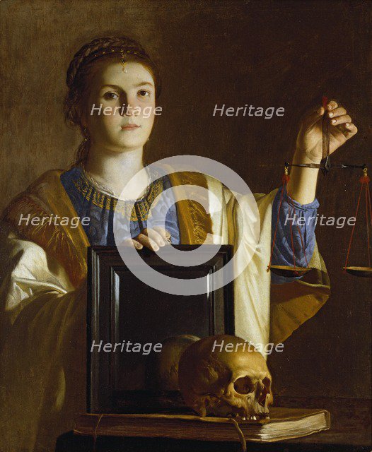 Truth presenting a Mirror to the Vanities of the World, c1620-1630. Artist: Unknown.