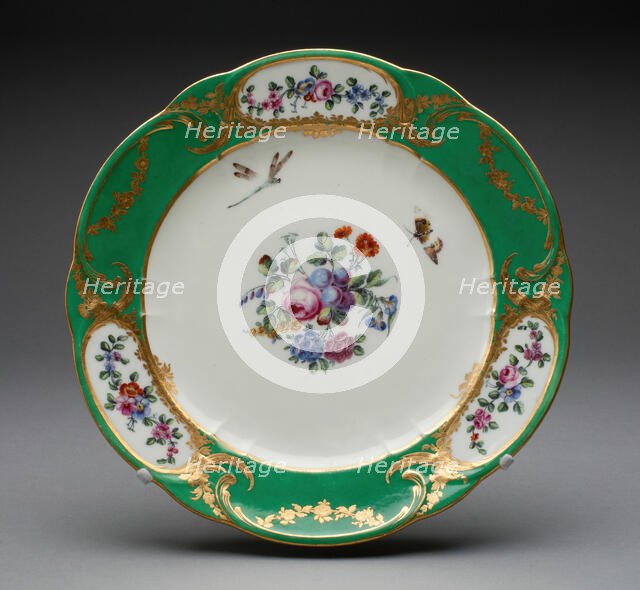 Plate, Sèvres, 1765. Creators: Sèvres Porcelain Manufactory, Guillaume Noël.