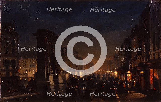 Paris, Boulevard and the Porte Saint-Denis, 1855.