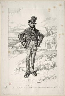 Physionomies Parisiennes: Le Lundi, 1857-58. Creator: Paul Gavarni (French, 1804-1866).