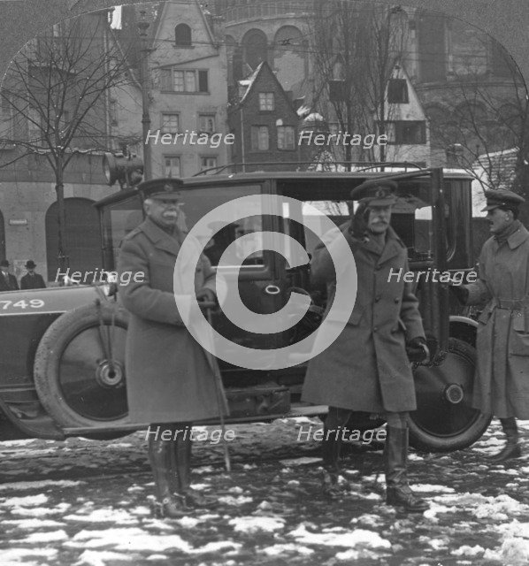 Field Marshal Earl Haig arriving at Cologne, Germany, c1919-c1920. Artist: Realistic Travels Publishers