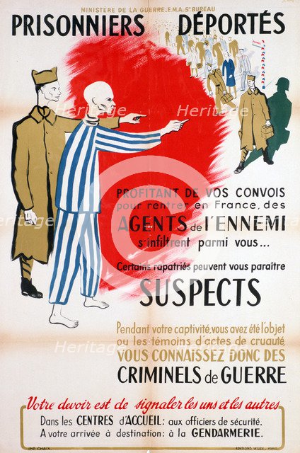 French Ministry of War poster, c1945-1946.  Artist: Chaix