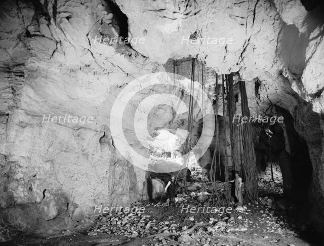 Interior of cave, El Abra, Mexico, between 1880 and 1897. Creator: William H. Jackson.