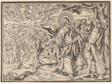 Christ Tells His Disciples of the Last Judgment, published 1630. Creator: Christoph Maurer.