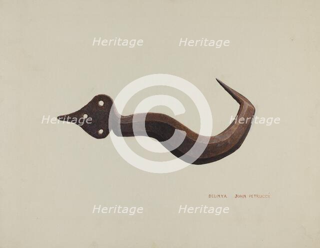 Conestoga Axe Holder, c. 1939. Creator: John Petrucci.