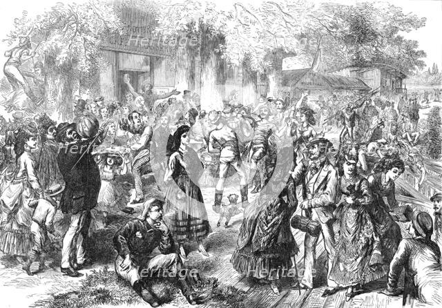 Holiday amusements of the Parisians at Bougival, 1872. Creator: Unknown.