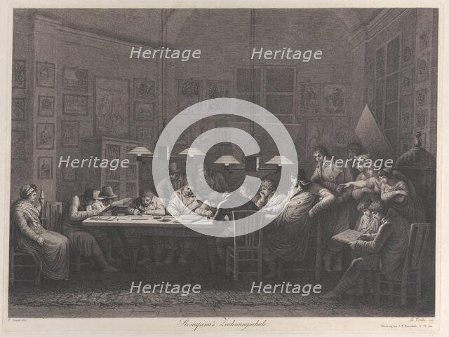 Rosaspina's drawing academy, 1811. Creator: Giulio Tomba.