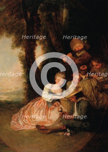 The Declaration Of Love, c. 1716. Artist: Watteau, Jean Antoine (1684-1721)