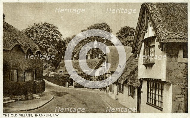 The old village, Shanklin, Isle of Wight, 20th century. Artist: Unknown