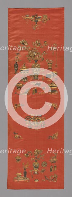 Chair Cover, China, Qing Dynasty (1644-1911), 1800/25. Creator: Unknown.