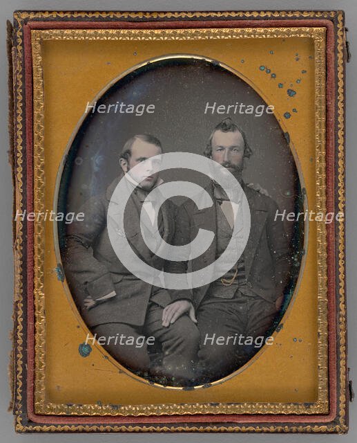 Untitled (Portrait of Two Men), 1855. Creator: Robert H. Vance.