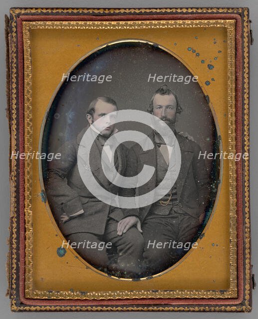 Untitled (Portrait of Two Men), 1855. Creator: Robert H. Vance.