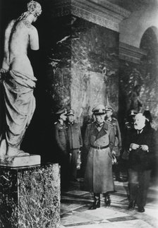 German Field Marshal von Rundstedt visiting the Louvre, occupied Paris, October 1940. Artist: Unknown