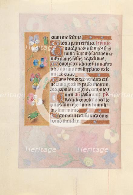 Hours of Queen Isabella the Catholic, Queen of Spain: Fol. 66v, c. 1500. Creator: Master of the First Prayerbook of Maximillian (Flemish, c. 1444-1519); Associates, and.