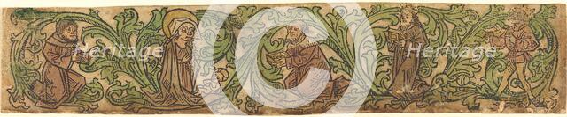 The Adoration of the Magi Set in a Border, c. 1480. Creator: Unknown.