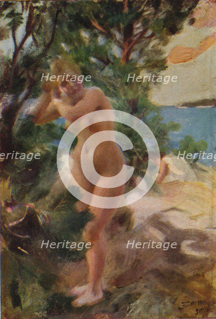 'After the Bath', 1895. Artist: Anders Leonard Zorn.