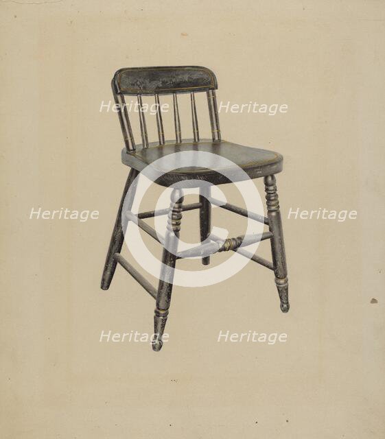 Shaker Dining Chair, c. 1937. Creator: John W Kelleher.