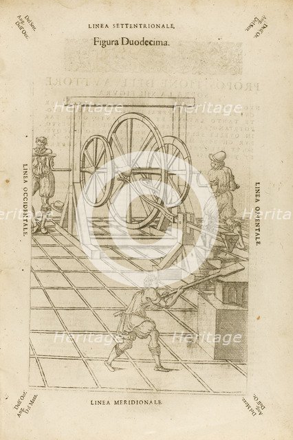 Illustration from Theatrum Instrumentorum Et Machinarum by Jacques Besson, 1582.