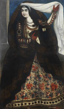 Young woman wearing chador, ca 1844-1850. Creator: Anonymous.