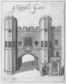 Cripplegate, City of London, 1750.                                                      Artist: Anon