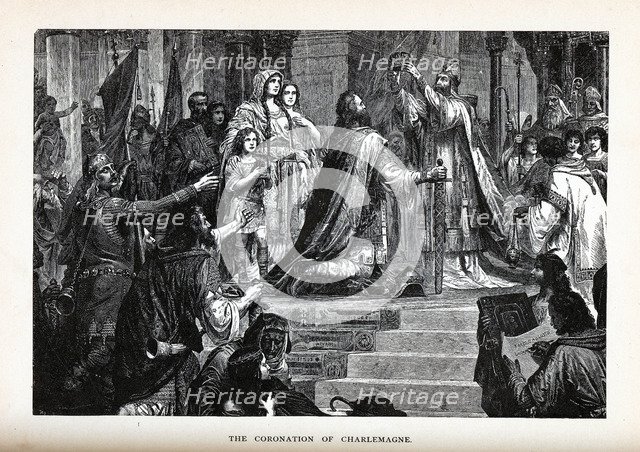 The Coronation of Charlemagne, 1882. Artist: Anonymous  