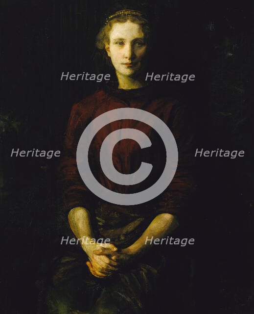 Portrait of a Lady (Mrs. William B. Cabot), 1900-1902. Creator: Abbott Handerson Thayer.