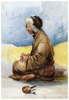A Tibetan fortune teller, 1898. Artist: Unknown
