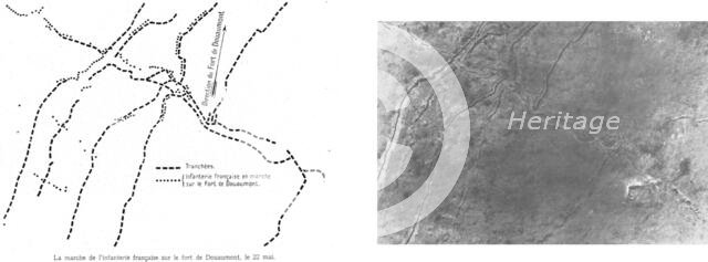 ''L'assaut du 22 mai. L'Infanterie francaise en marche sur le fort de Douaumont', 1916. Creator: Unknown.