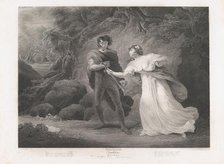 Pisanio and Imogen (Shakespeare, Cymbeline, Act 3, Scene 4)..., first published 1801; reissued 1852. Creator: Robert Thew.